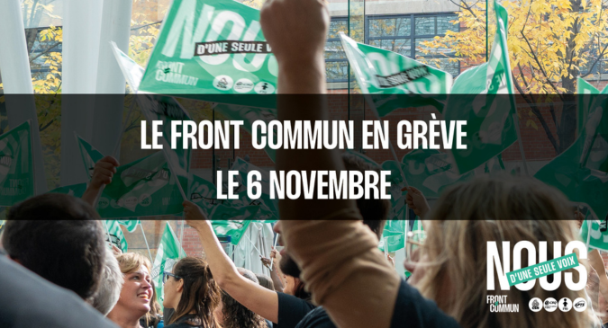 THE COMMON FRONT ON STRIKE NOVEMBER 6